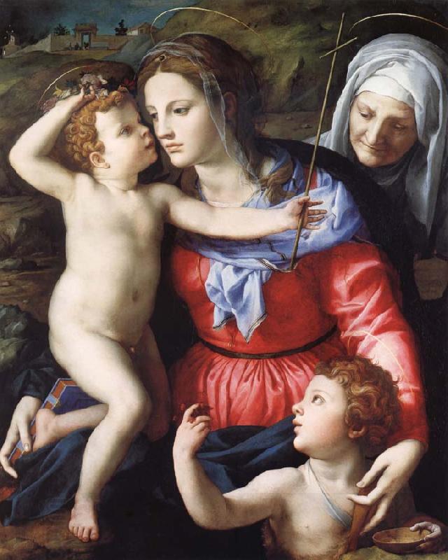 Agnolo Bronzino The Madonna and Child with Saint John the Baptist and Saint Anne China oil painting art